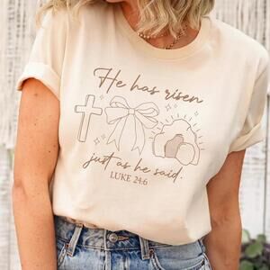 He Has Risen Shirt Just As He Said T-Shirt, Easter Faith Based Shirt, Easter